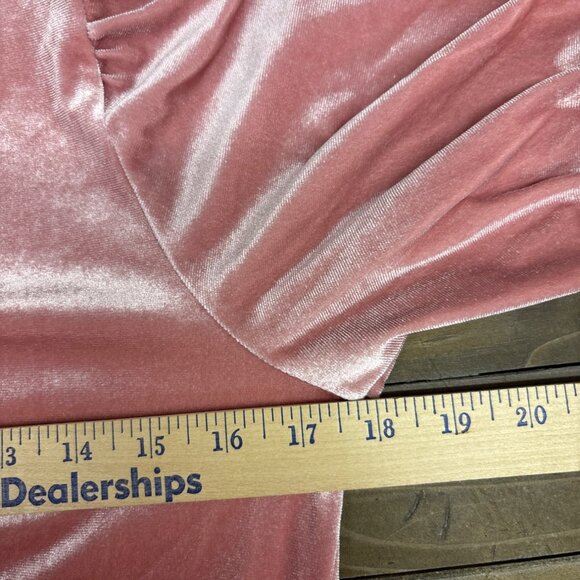 Old Navy XL Pink Velvet Tiered Babydoll Dress - Picture 6 of 6